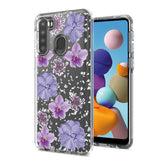 Pressed dried flower Design Phone case for SAMSUNG GALAXY A21 in Purple - Shockproof & Reliable | CELL DEMAND Official