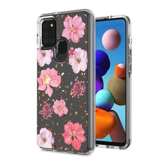 Pressed dried flower Design Phone case for SAMSUNG GALAXY A21S In Pink - Shockproof & Reliable | CELL DEMAND Official