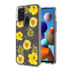Pressed dried flower Design Phone case for SAMSUNG GALAXY A21S In Yellow - Durable & Reliable | CELL DEMAND Official