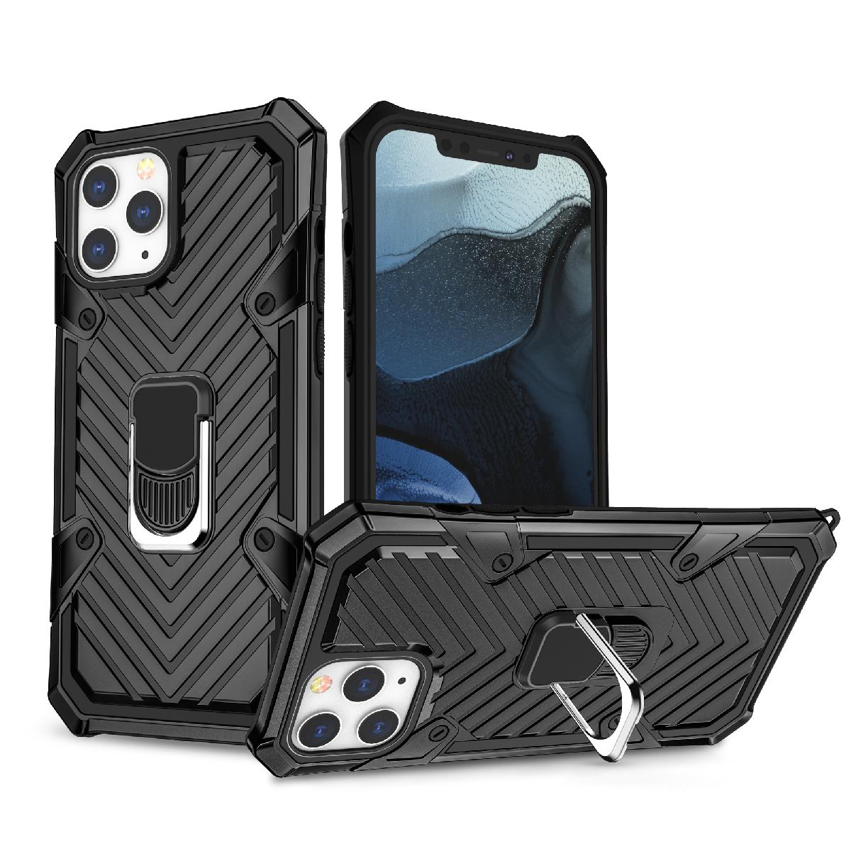 IPHONE 12/ IPHONE 12 PRO Kickstand Anti-Shock And Anti Falling Case In Black - Heavy Duty & Reliable | CELL DEMAND Official