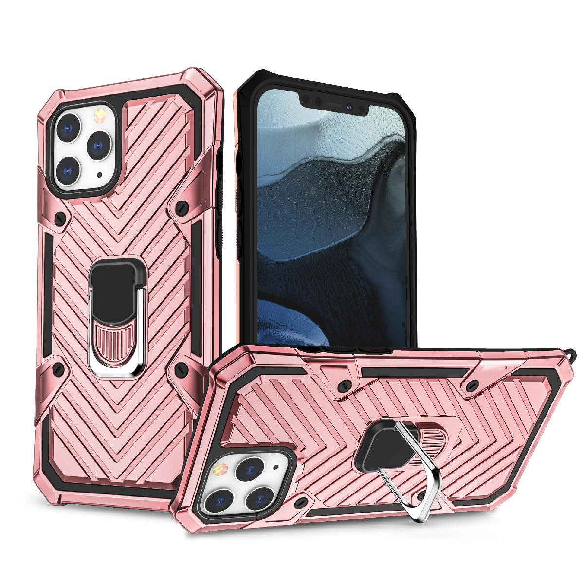 IPHONE 12/ IPHONE 12 PRO Kickstand Anti-Shock And Anti Falling Case In Rose Gold - Heavy Duty & Reliable | CELL DEMAND Official