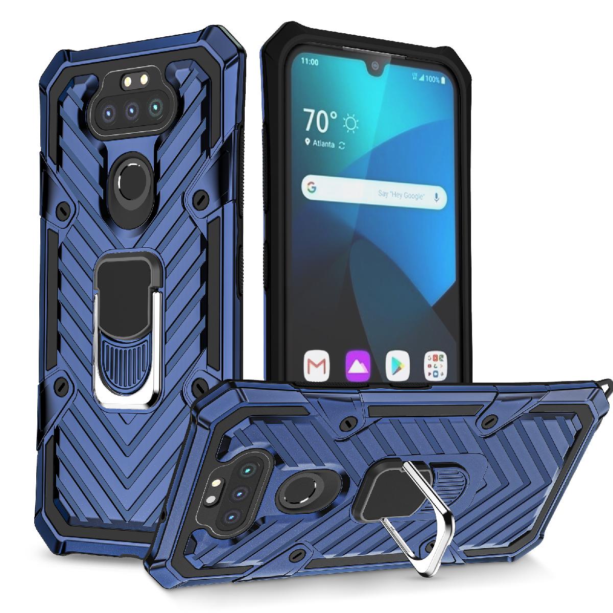 Kickstand Anti-Shock And Anti Falling Case for LG ARISTO 5 In Blue - Ultra-Slim & Reliable | CELL DEMAND Official