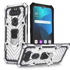 Kickstand Anti-Shock And Anti Falling Case for LG ARISTO 5 In Silver - Premium & Reliable | CELL DEMAND Official