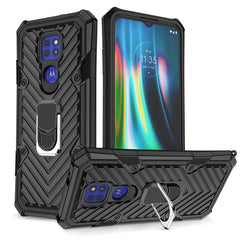 Kickstand Anti-Shock And Anti Falling Case for Moto G9/G9 PLAY In Black - Durable & Reliable | CELL DEMAND Official