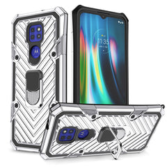 Kickstand Anti-Shock And Anti Falling Case for Moto G9/G9 PLAY In Silver - Premium & Reliable | CELL DEMAND Official