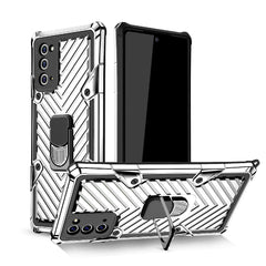 Kickstand Anti-Shock And Anti Falling Case for SAMSUNG GALAXY NOTE 20 In Silver - Heavy Duty & Reliable | CELL DEMAND Official
