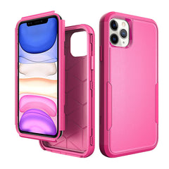 IPHONE 11 PRO Compatible 3in1 Hybrid Heavy Duty Defender Rugged Armor Case For APPLE IPHONE 11 PRO In Hot pink - Heavy Duty Protection by CELL DEMAND