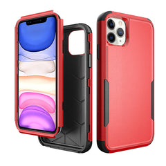 IPHONE 11 PRO Compatible 3in1 Hybrid Heavy Duty Defender Rugged Armor Case For APPLE IPHONE 11 PRO In Red - Durable Protection by CELL DEMAND