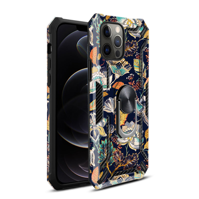 IPHONE 12 Compatible Phone Case with Magnetic Ring Holder For IPHONE 12/ IPHONE 12 PRO In Navy - Ultra-Slim Protection by CELL DEMAND