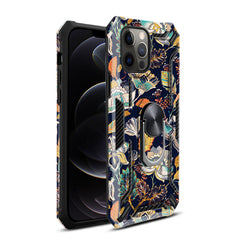 IPHONE 12 Compatible Phone Case with Magnetic Ring Holder For IPHONE 12/ IPHONE 12 PRO In Navy - Ultra-Slim Protection by CELL DEMAND