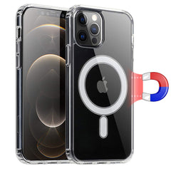 iPhone 12 Compatible Magnetic Wireless Charging TPU Bumper Case For iPhone 12 / 12 Pro In Clear - Crystal Clear Protection by CELL DEMAND