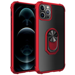 IPHONE 12 Compatible Kickstand Ring Holder TPU Shockproof Case With Magnetic Car MountAPPLE IPHONE 12/IPHONE 12 PRO In Red - Premium Protection by CELL DEMAND