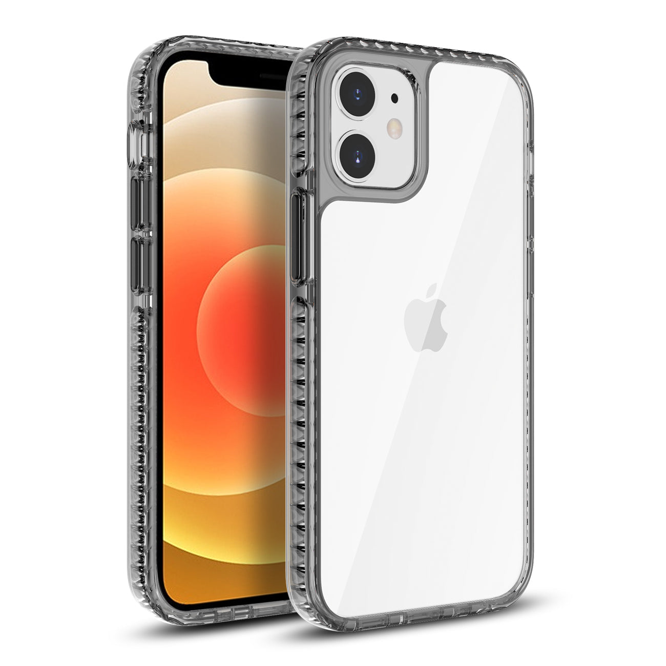 IPHONE 12 MINI Compatible TPU Bumper Shockproof Case With Embedded Coil In BlackAPPLE IPHONE 12 MINI In Black - Heavy Duty Protection by CELL DEMAND