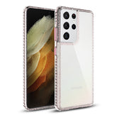 TPU Bumper Shockproof Case With Embedded Coil SAMSUNG GALAXY S21/S30 ULTRA In Pink - Crystal Clear & Reliable | CELL DEMAND Official