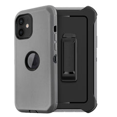 IPHONE 12 MINI Compatible Multilayer Full Protection with Built-In Screen Protector CaseAPPLE IPHONE 12 MINI In Gray - Heavy Duty Protection by CELL DEMAND