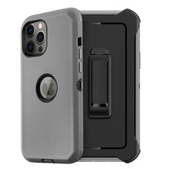 IPHONE 12 Compatible Multilayer Full Protection with Built-In Screen Protector CaseAPPLE IPHONE 12/IPHONE 12 PRO In Gray - Ultra-Slim Protection by CELL DEMAND