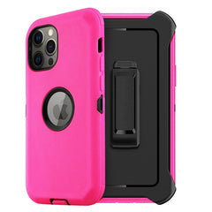 IPHONE 12 Compatible Multilayer Full Protection with Built-In Screen Protector CaseAPPLE IPHONE 12/IPHONE 12 PRO In Hot Pink - Premium Protection by CELL DEMAND