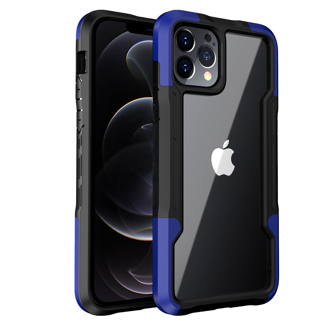 iPhone 12 Pro Compatible Shockproof Excellent Grip with Silky Feeling for Apple iPhone 12 Pro Max In Blue - Crystal Clear Protection by CELL DEMAND