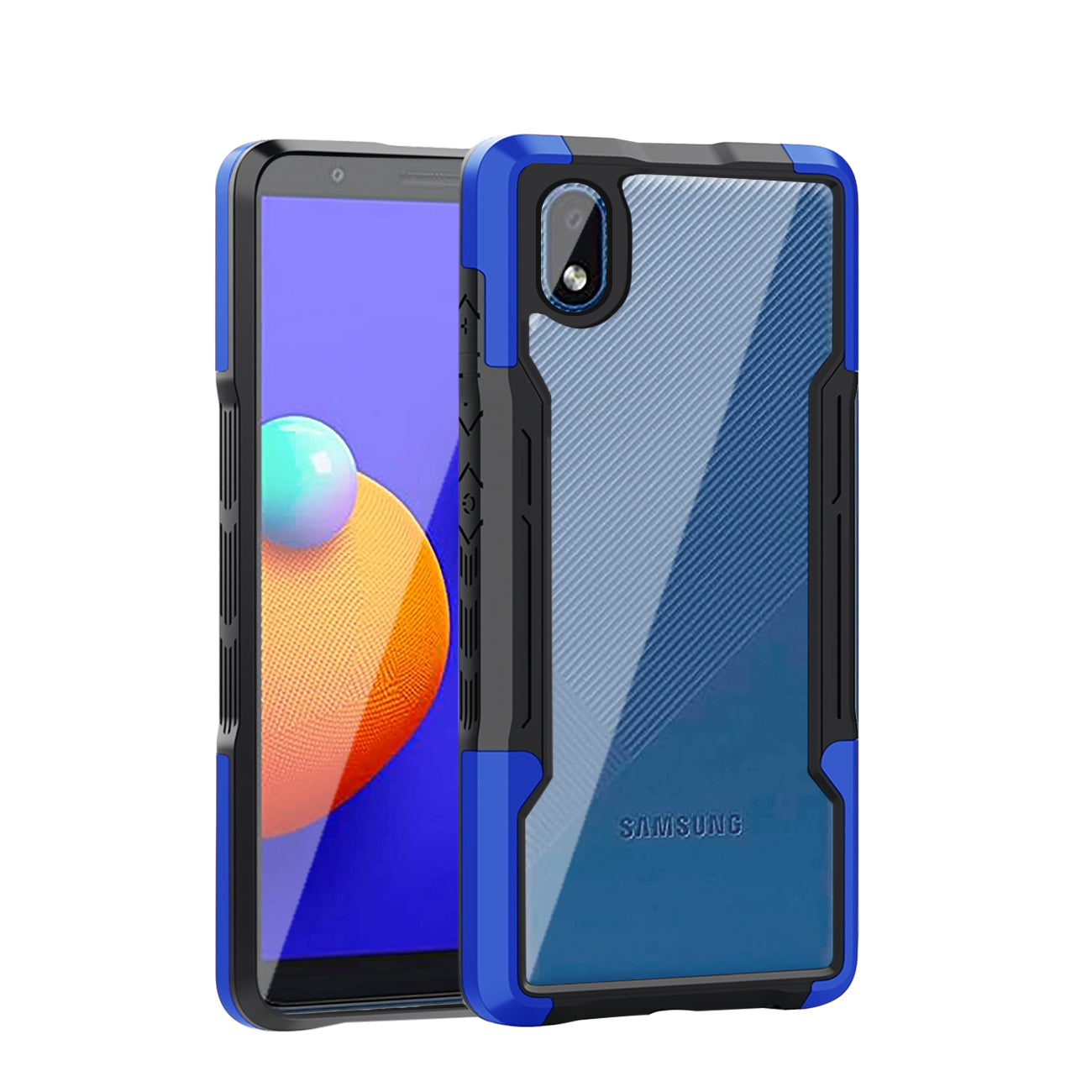 Shockproof Excellent Grip with Silky Feeling for Samsung Galaxy A01 Core In Blue - Durable & Reliable | CELL DEMAND Official