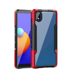 Shockproof Excellent Grip with Silky Feeling for Samsung Galaxy A01 Core In Red - Durable & Reliable | CELL DEMAND Official