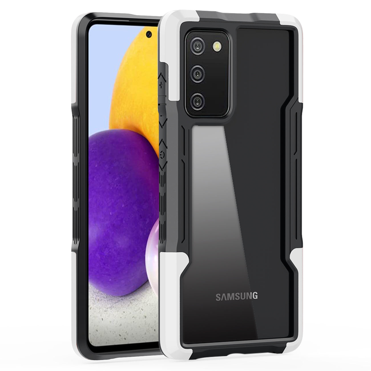 Shockproof Excellent Grip with Silky Feeling for Samsung Galaxy A02S In White - Shockproof & Reliable | CELL DEMAND Official