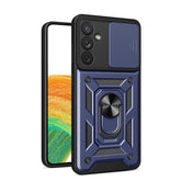 Kickstand Ring Holder with Slide Camera Cover TPU Magnetic Car Mount for GALAXY A34 5G In Blue - Durable & Reliable | CELL DEMAND Official