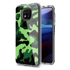 Camouflage Dual Layer Hybrid Hard Plastic and Soft TPU Rubber Case Cover for MOTOROLA G POWER In Mint Green - Shockproof & Reliable | CELL DEMAND Official