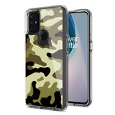 Camouflage Dual Layer Hybrid Hard Plastic and Soft TPU Rubber Case Cover for ONEPLUS NORD N10 5G In Green - Premium & Reliable | CELL DEMAND Official