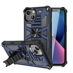 IPHONE 13 Compatible Built-in Kickstand TPU Case with Magnetic Mount for APPLE IPHONE 13 in Blue - Crystal Clear Protection by CELL DEMAND