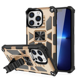 IPHONE 13 PRO Compatible Built-in Kickstand TPU Case with Magnetic Mount for APPLE IPHONE 13 PRO in Gold - Shockproof Protection by CELL DEMAND