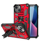 IPHONE 13 Compatible Built-in Kickstand TPU Case with Magnetic Mount for APPLE IPHONE 13 in Red - Crystal Clear Protection by CELL DEMAND