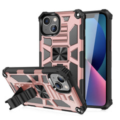 IPHONE 13 Compatible Built-in Kickstand TPU Case with Magnetic Mount for APPLE IPHONE 13 in Rose Gold - Heavy Duty Protection by CELL DEMAND