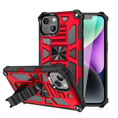 IPHONE 14 Compatible Built-in Kickstand TPU Case with Magnetic Mount for APPLE IPHONE 14 in Red - Premium Protection by CELL DEMAND