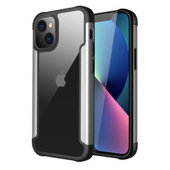 iPhone 13 Mini Compatible High Quality Clean PC,TPU and Metal Bumper Case For iPhone 13 Mini In Silver - Premium Protection by CELL DEMAND