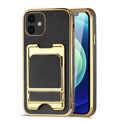 IPHONE 12 Leather Case with Card Holder In Black - Ultra-Slim & Reliable | CELL DEMAND Official