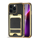 IPHONE 13 Pro Leather Case with Card Holder In Black - Heavy Duty & Reliable | CELL DEMAND Official