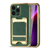 IPHONE 13 Pro Leather Case with Card Holder In Green - Durable & Reliable | CELL DEMAND Official