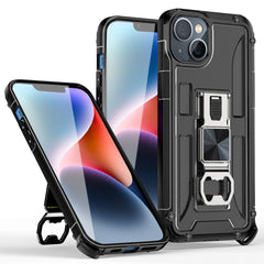 IPHONE 14 Compatible Kickstand Ring Holder/Bottle Opener with Magnetic Car Mount for IPHONE 14 In Black - Shockproof Protection by CELL DEMAND