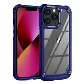 iPhone 13 PRO Compatible High Quality Clean PC,TPU and Metal Bumper Case For iPhone 13 PRO In Navy - Ultra-Slim Protection by CELL DEMAND
