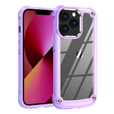 iPhone 13 PRO Compatible High Quality Clean PC,TPU and Metal Bumper Case For iPhone 13 PRO In Purple - Durable Protection by CELL DEMAND