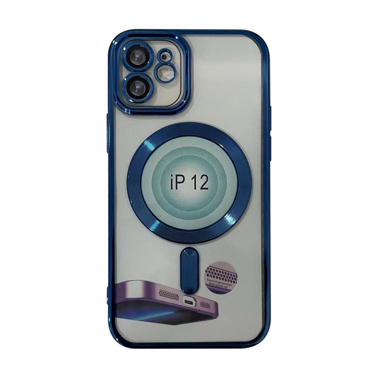 iPhone 14 Pro Compatible Magnetic Wireless Charging TPU Bumper Case For iPhone 14 Pro In Blue - Crystal Clear Protection by CELL DEMAND