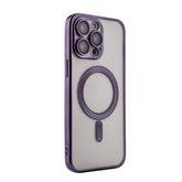 iPhone 14 Pro Compatible Magnetic Wireless Charging TPU Bumper Case For iPhone 14 Pro Max In Purple - Crystal Clear Protection by CELL DEMAND