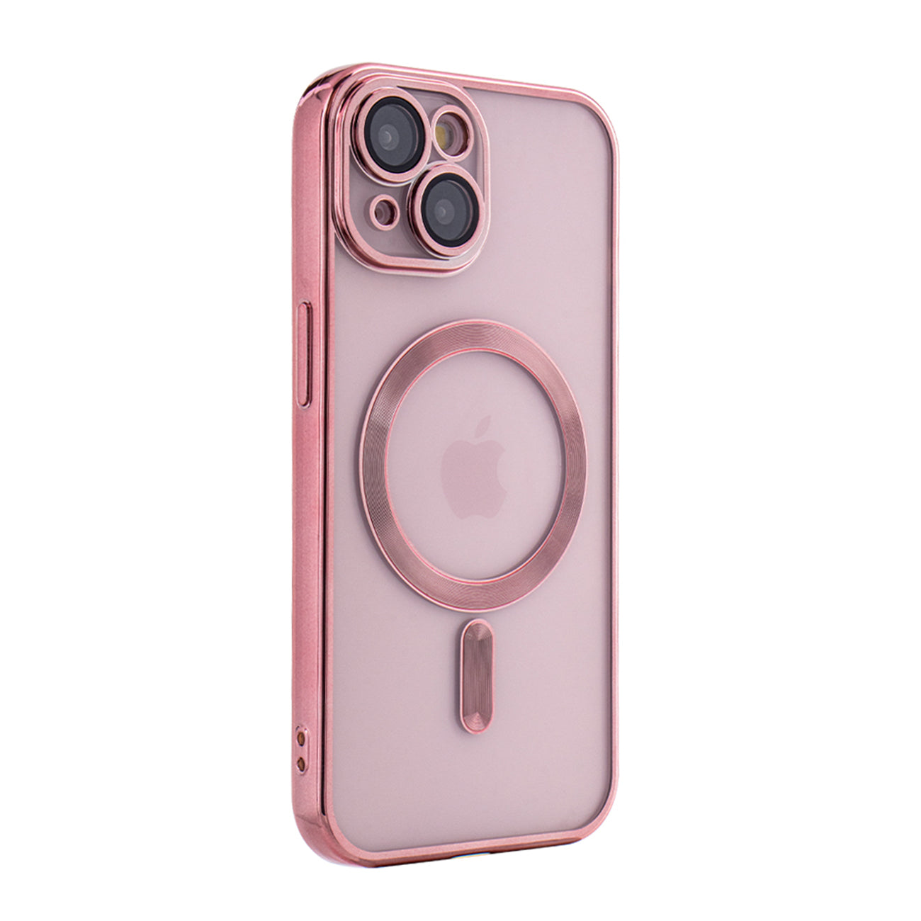iPhone 15 Compatible Magnetic Wireless Charging TPU Bumper Case For iPhone 15 In Pink - Durable Protection by CELL DEMAND
