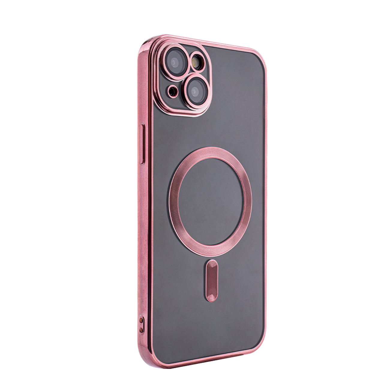 iPhone 15 PLUS Compatible Magnetic Wireless Charging TPU Bumper Case For iPhone 15 PLUS In Pink - Ultra-Slim Protection by CELL DEMAND