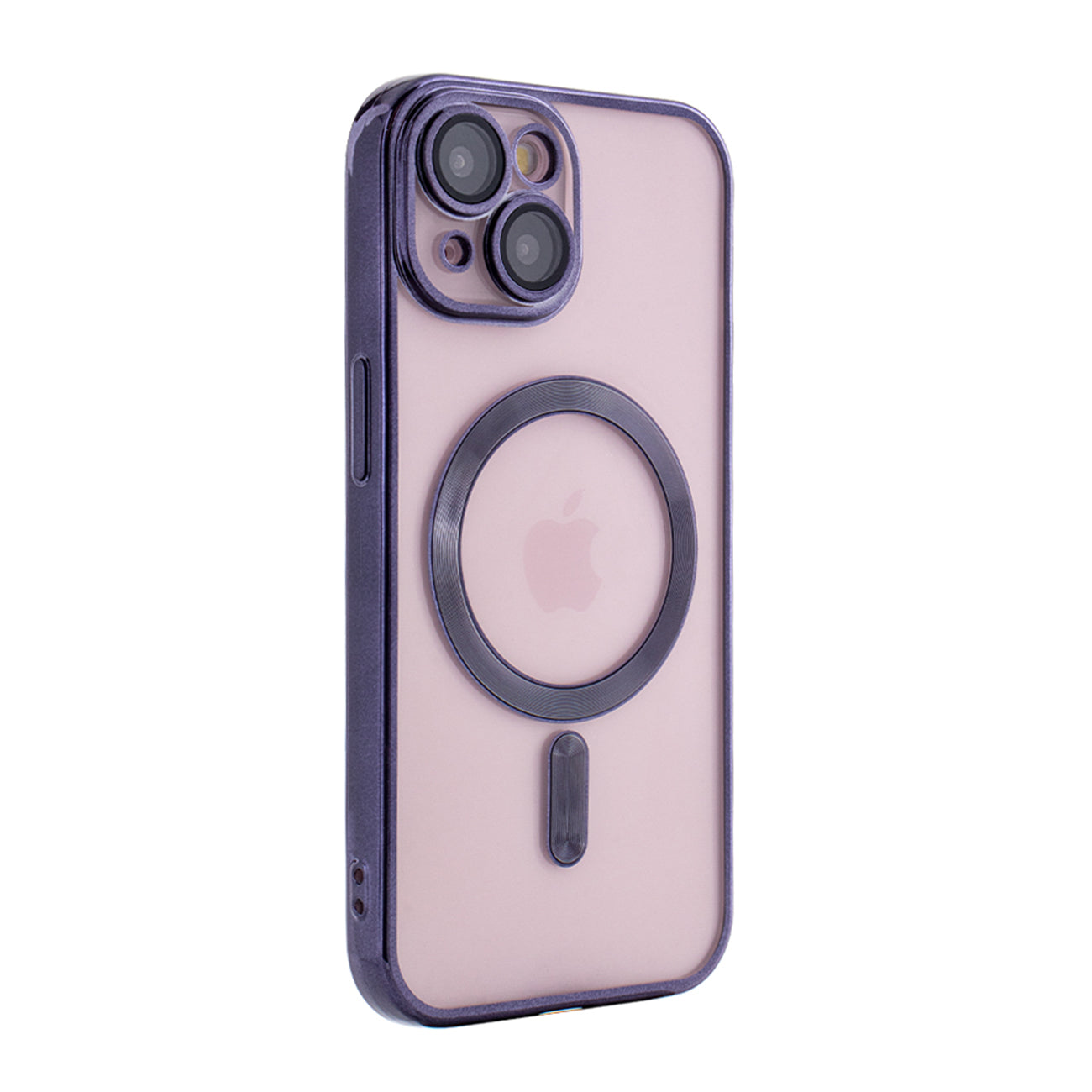 iPhone 15 Compatible Magnetic Wireless Charging TPU Bumper Case For iPhone 15 In Purple - Ultra-Slim Protection by CELL DEMAND