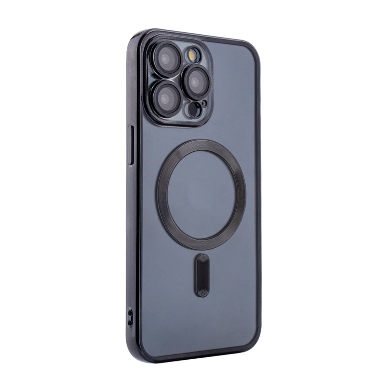 iPhone 15 PRO Compatible Magnetic Wireless Charging TPU Bumper Case For iPhone 15 PRO MAX In Black - Durable Protection by CELL DEMAND
