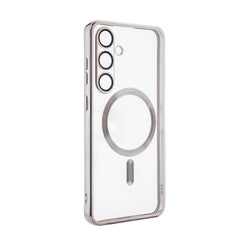 SAMSUNG S24 Compatible Magnetic Wireless Charging TPU Bumper Case For SAMSUNG S24 Plus In Silver - Heavy Duty Protection by CELL DEMAND