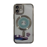 iPhone 14 Plus Compatible Magnetic Wireless Charging TPU Bumper Case For iPhone 14 Plus In Silver - Ultra-Slim Protection by CELL DEMAND