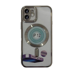 iPhone 14 Plus Compatible Magnetic Wireless Charging TPU Bumper Case For iPhone 14 Plus In Silver - Ultra-Slim Protection by CELL DEMAND