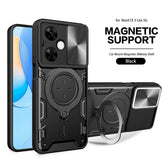 TPU PC Shockproof Magnetic Phone Case with Free Adjustment Ring Holder For ONEPLUS NORD N30 5G in Black - Ultra-Slim & Reliable | CELL DEMAND Official